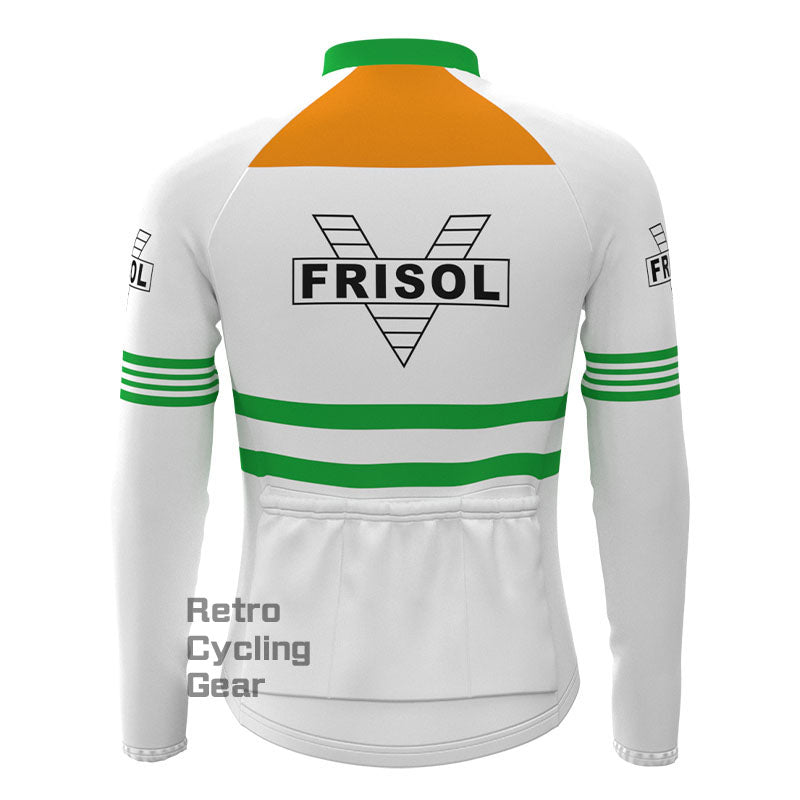 Frisol Orange Fleece Retro-Radsport-Sets