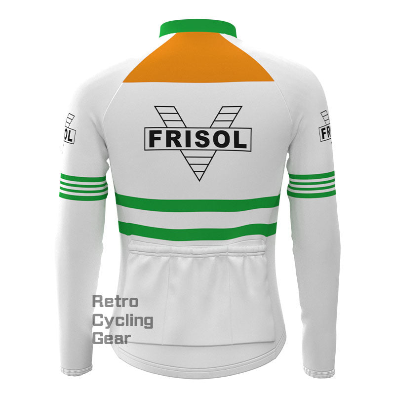 Frisol Orange Retro Long Sleeve Cycling Kit