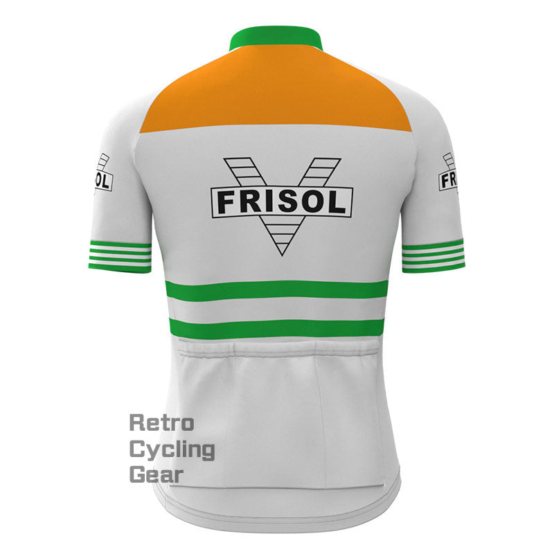 Frisol Orange Retro Short Sleeve Cycling Kit