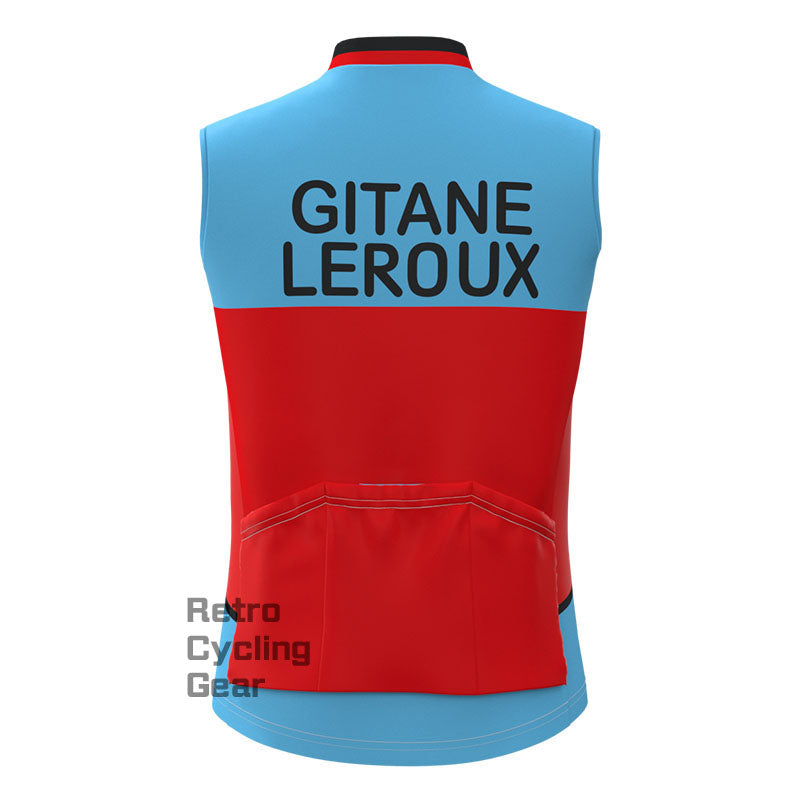 GITANE Blau-Rote Fleece-Retro-Radsportweste