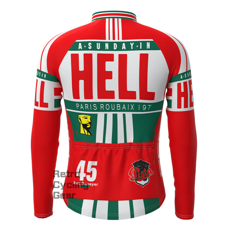 HELL Fleece Retro Long Sleeves Jerseys