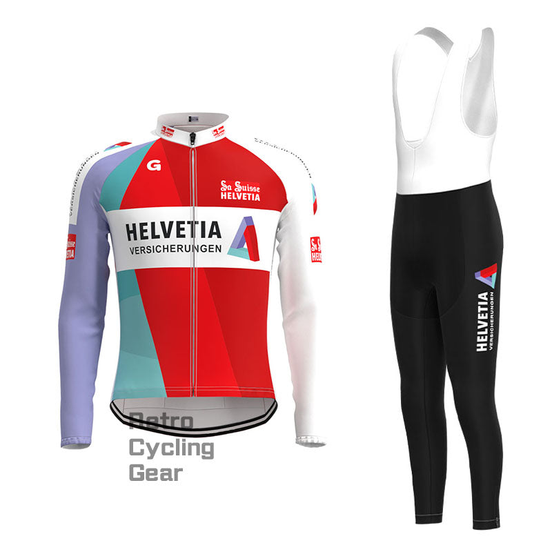 Helvetla Retro Long Sleeve Cycling Kit