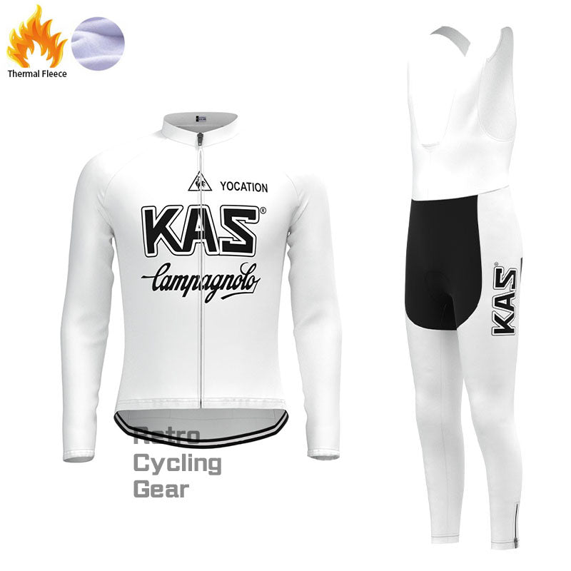 KAS Retro-Radsport-Sets aus weißem Fleece