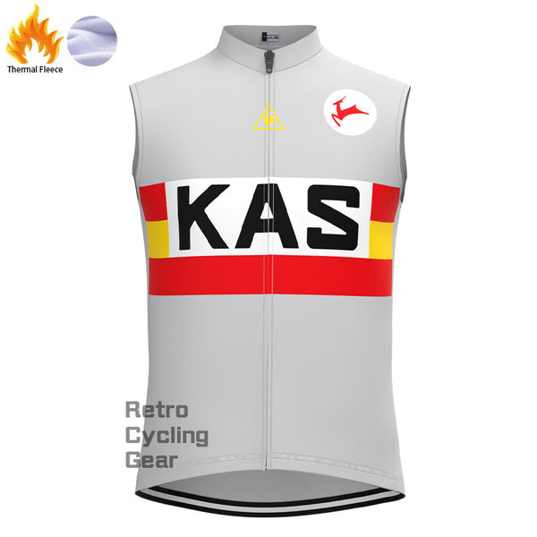 KAS Grey Fleece Retro Cycling Vest