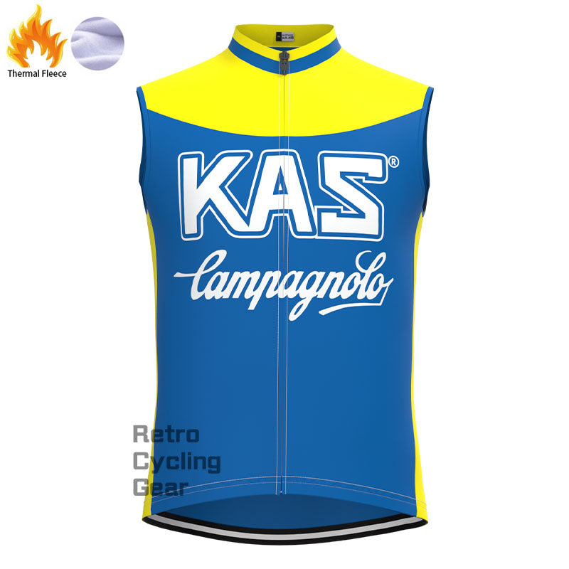 KAS Blaue Fleece-Retro-Radweste