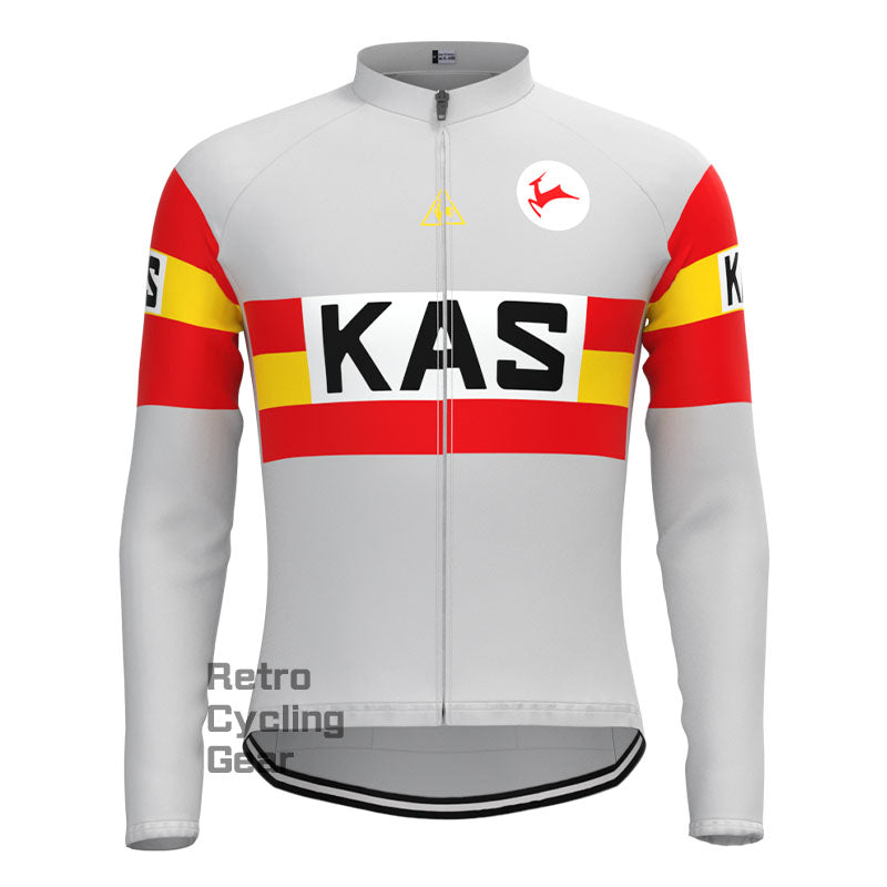 KAS Grey Retro Long Sleeve Cycling Kit