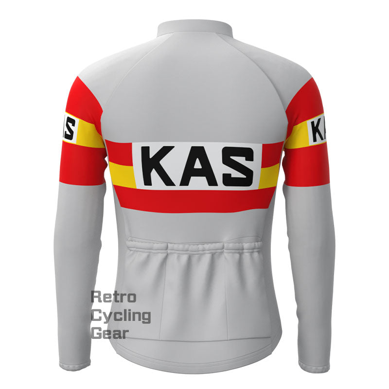 KAS Grey Retro Long Sleeve Cycling Kit