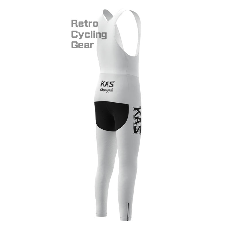 KAS White Fleece Retro Cycling Kits