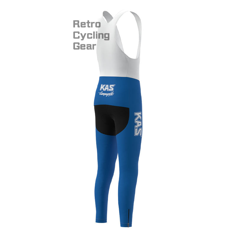 KAS Blaue Fleece-Retro-Radsport-Sets