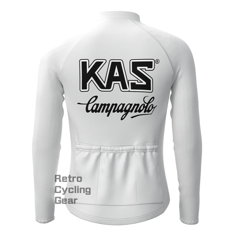 KAS White Fleece Retro Cycling Kits