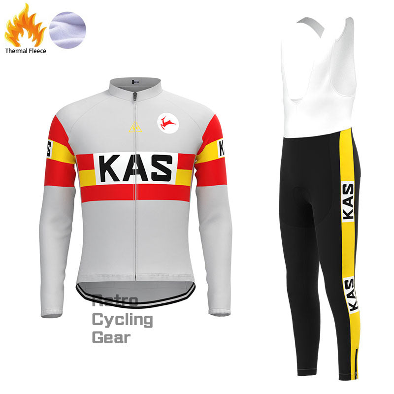 KAS Grey Fleece Retro Cycling Kits