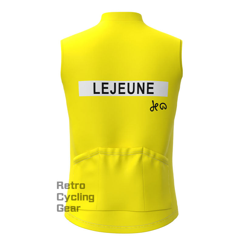 Lejeune Yellow Retro Cycling Vest