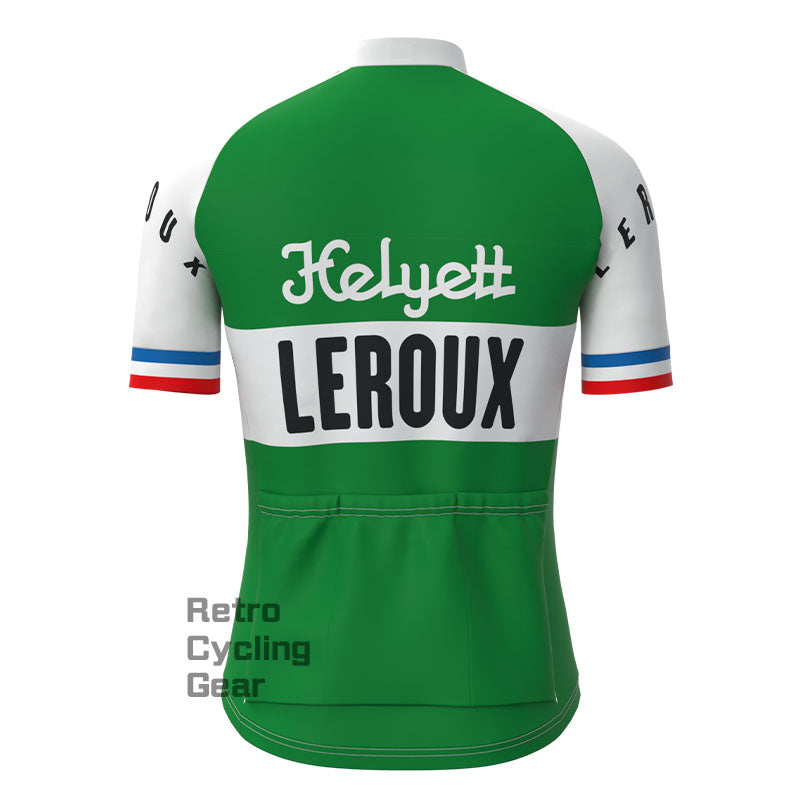 LEROUX Green Retro Short sleeves Jersey