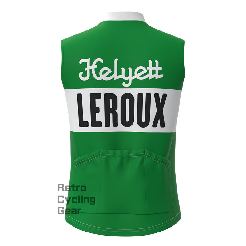 LEROUX Green Retro Cycling Vest