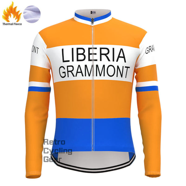 LIBERIA Fleece Retro Long Sleeves Jerseys