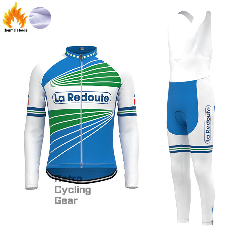 La Redoute Blue Fleece Retro Cycling Kits