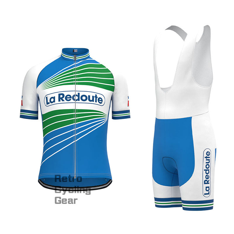 La Redoute Blue Retro Short Sleeve Cycling Kit