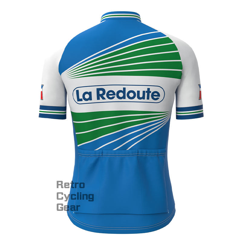 La Redoute Blue Retro Short Sleeve Cycling Kit