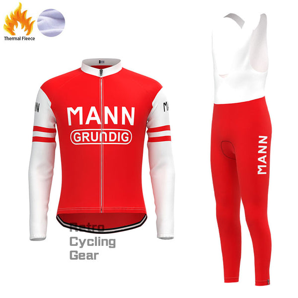 MANN Red Fleece Retro-Radsport-Sets