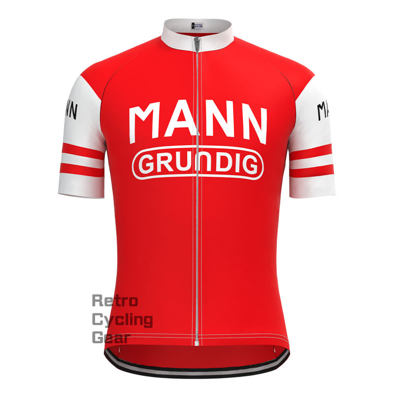 MANN Rotes Retro-Trikot mit kurzen Ärmeln