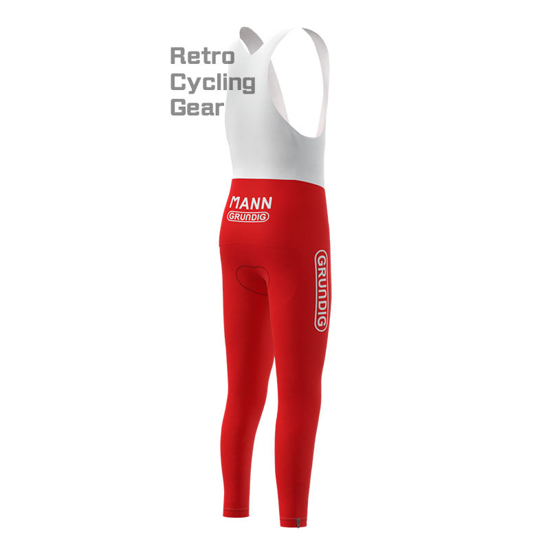 MANN Red Retro Long Sleeve Cycling Kit