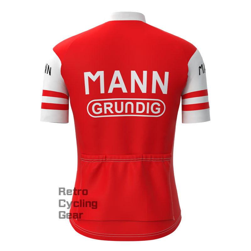 MANN Rotes Retro-Trikot mit kurzen Ärmeln