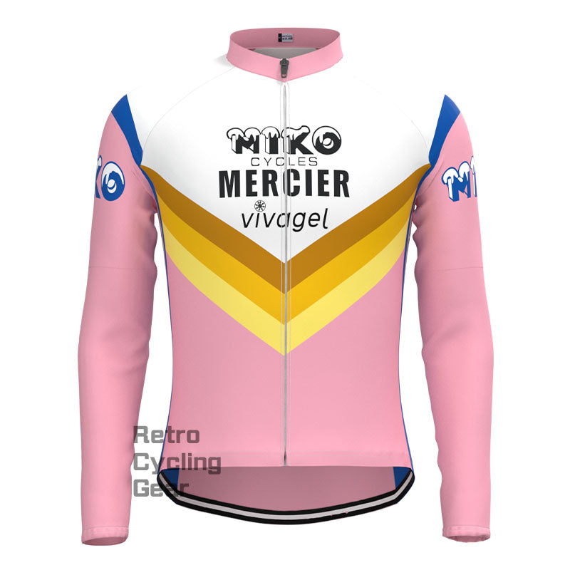 MIKO Rosa Retro-Langarmtrikot