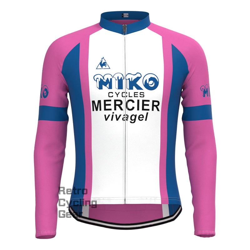 MIKO Lila Retro-Langarmtrikot