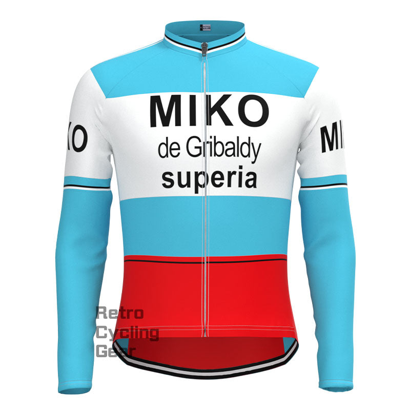 MIKO Blue Retro Long Sleeve Cycling Kit