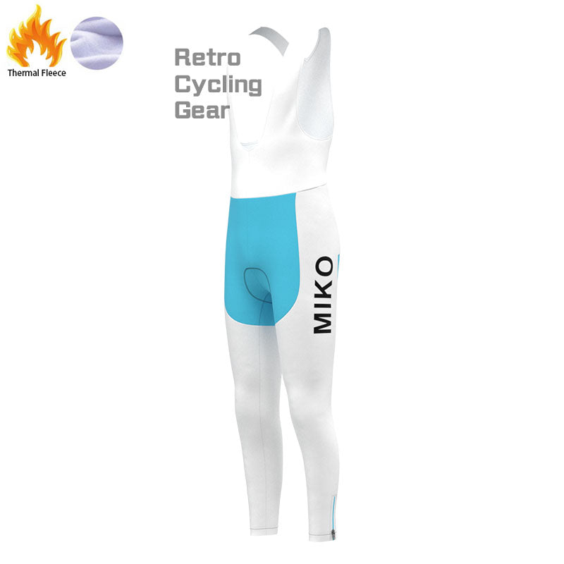 MIKO Blue Fleece Retro-Radsport-Sets