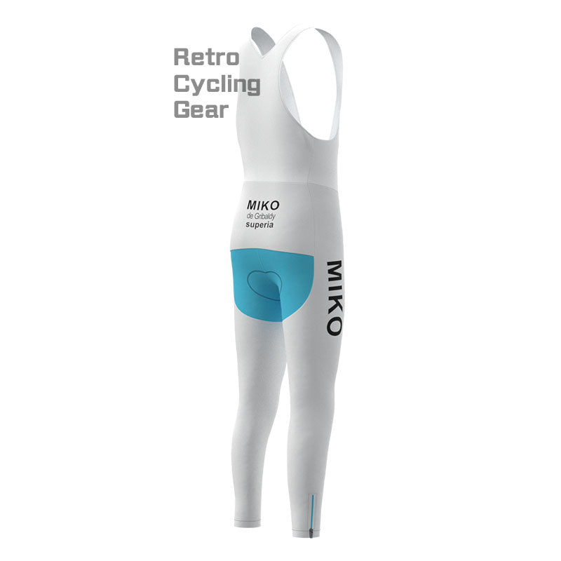 MIKO Blue Fleece Retro-Radsport-Sets