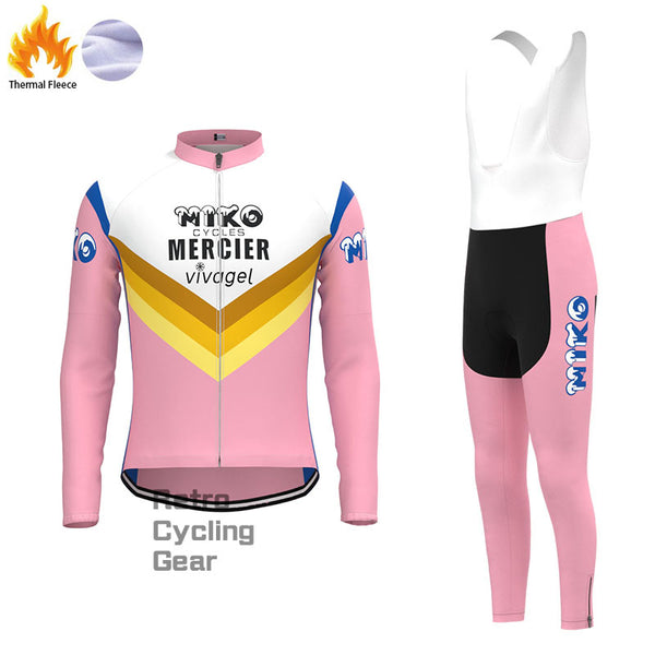 MIKO Pink Fleece Retro-Radsport-Sets