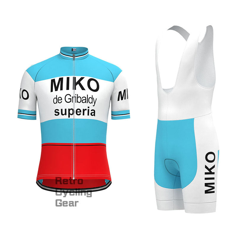 MIKO Blue Retro Kurzarm-Fahrradset