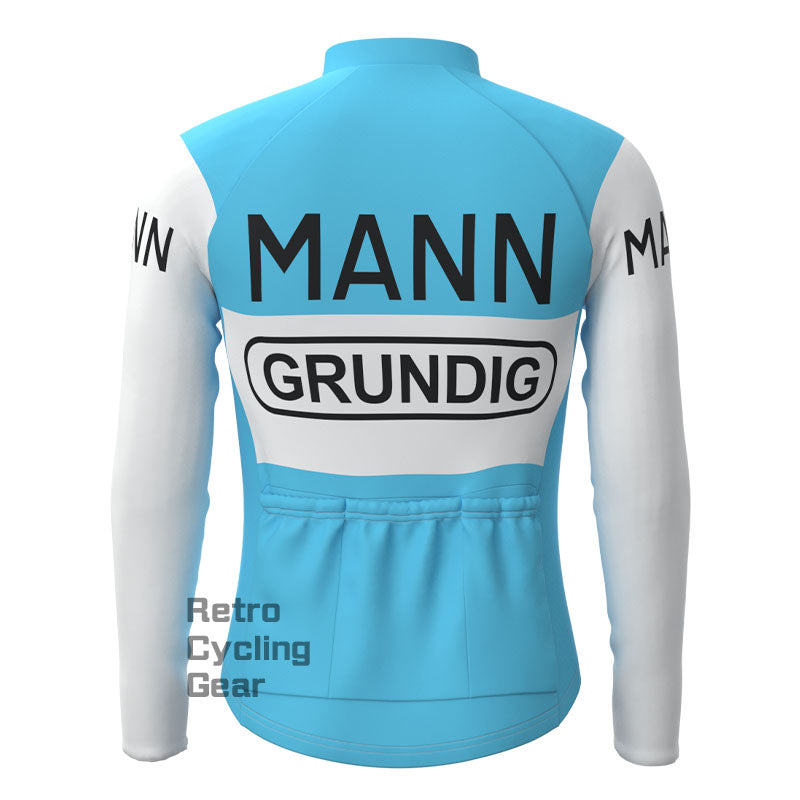 Mann Fleece Retro-Langarmtrikots