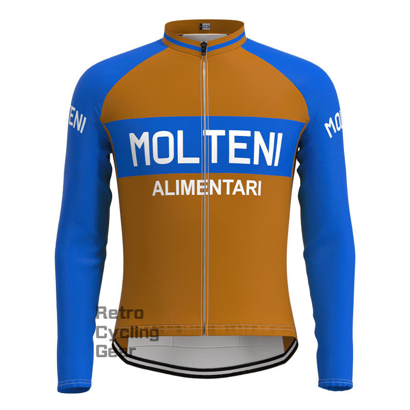 Molteni Brown Retro Langarm-Fahrradset