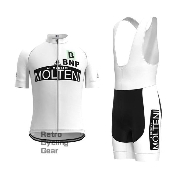 Molteni White Retro Short Sleeve Cycling Kit