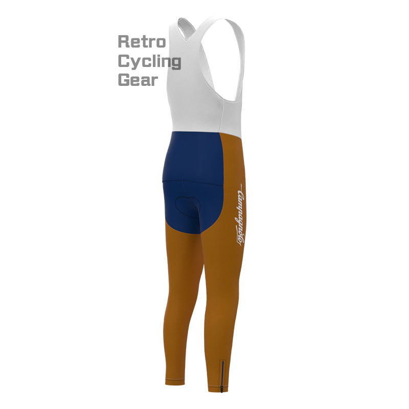 Molteni Brown-Blue Fleece Retro Cycling Pants