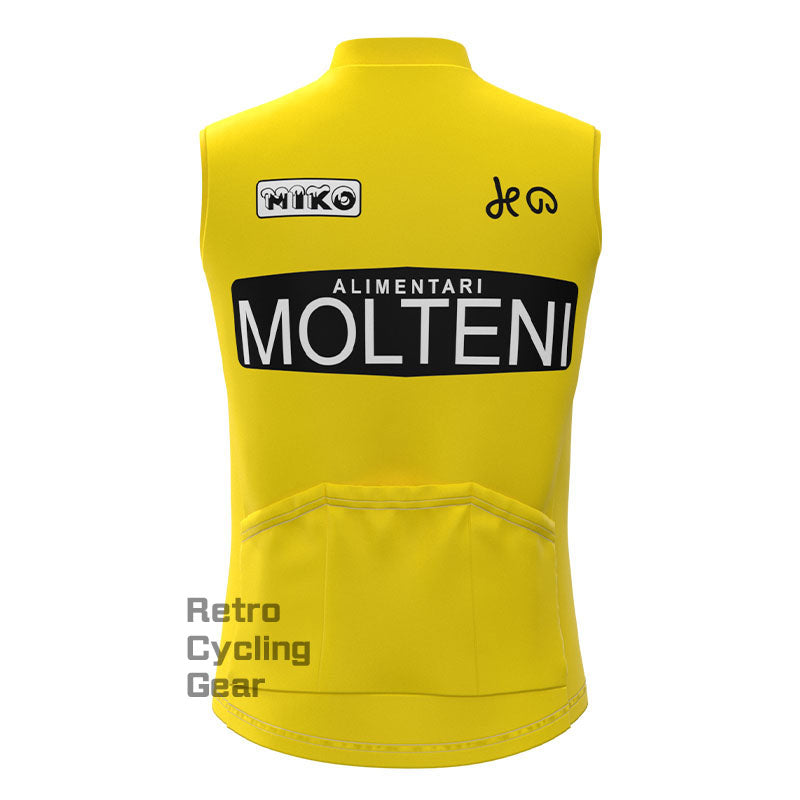 Molteni Yellow Fleece Retro Cycling Vest