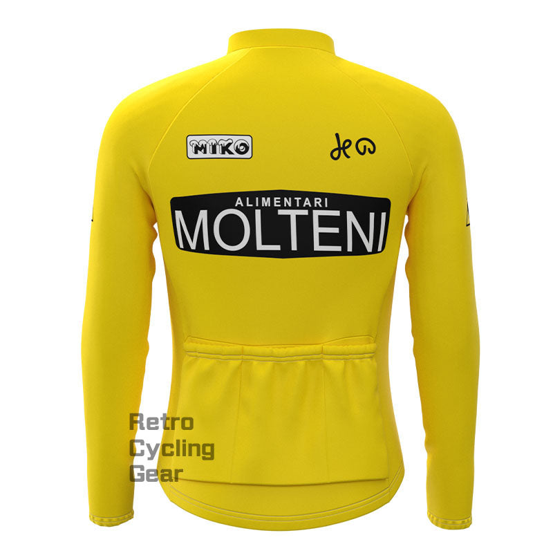 Molteni Yellow Fleece Retro Cycling Kits