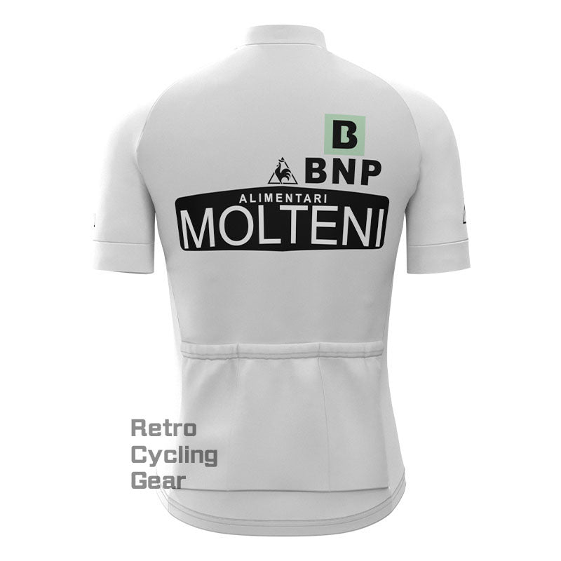 Molteni White Retro Short Sleeve Cycling Kit