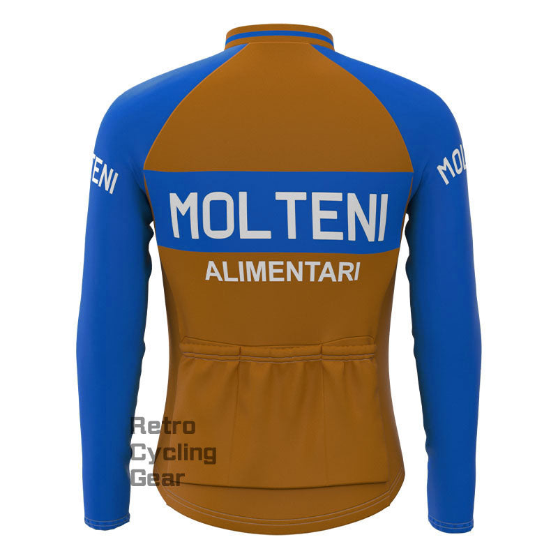 Molteni Brown Retro Langarm-Fahrradset