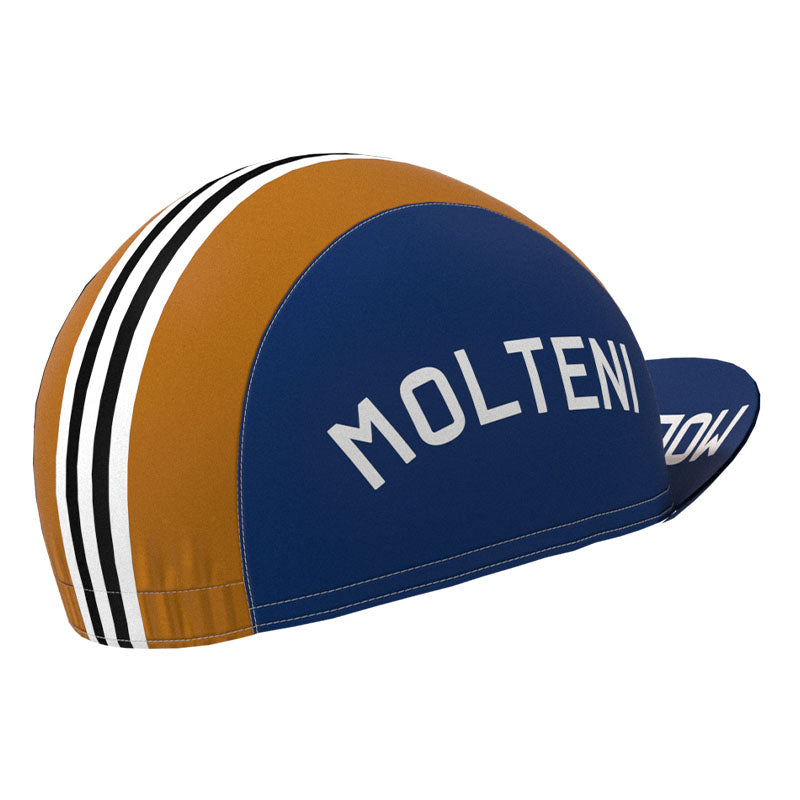 Molteni Brown-Blue Retro Cycling Cap