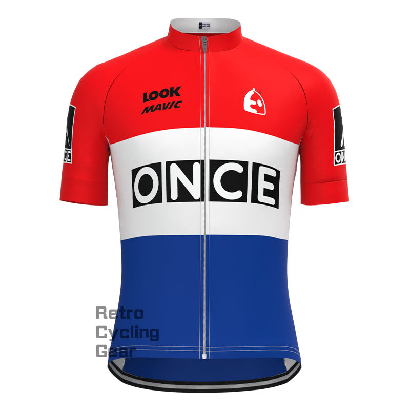 ONCE Red Retro Short Sleeve Cycling Kit