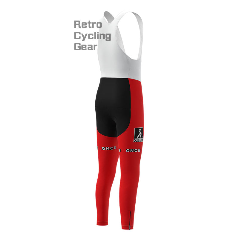 ONCE Red Fleece Retro Cycling Pants