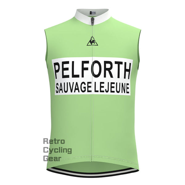 PELFORTH Mint Green Retro Cycling Vest