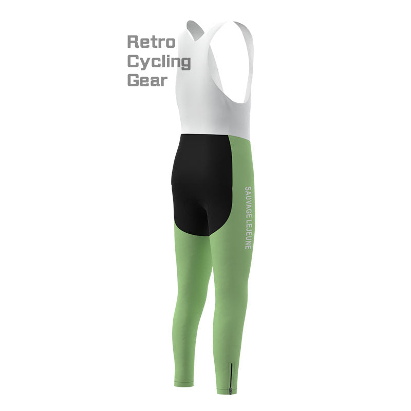 PELFORTH Mint Green Fleece Retro Cycling Pants