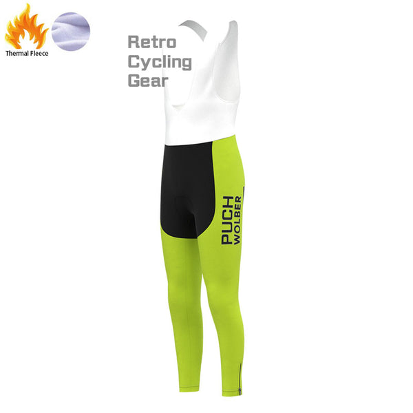 PUCH Green Stripe Fleece Retro Cycling Pants