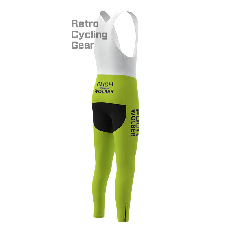 PUCH Green Stripe Fleece Retro Cycling Pants