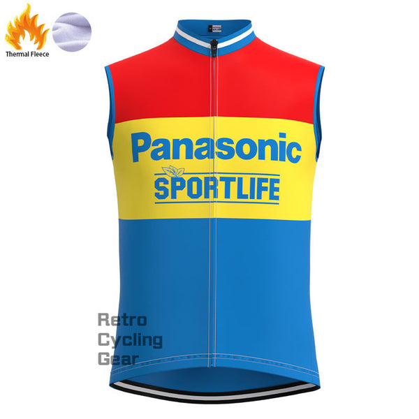 Panasonic Fleece Retro Cycling Vest