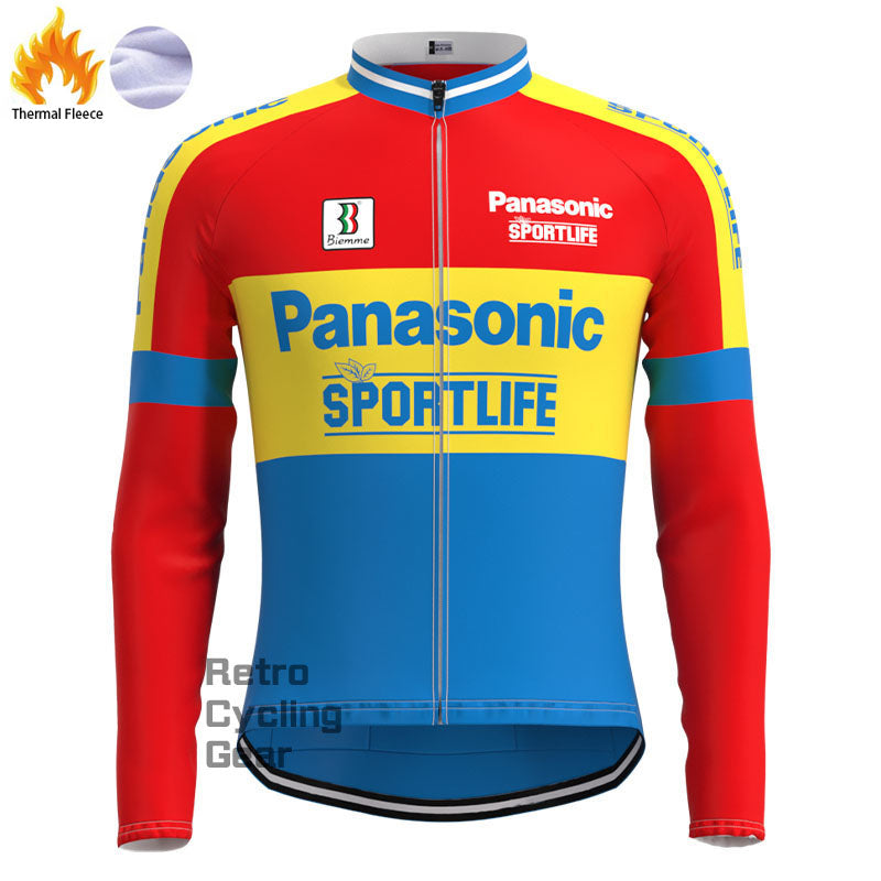 Panasonic Fleece-Retro-Langarmtrikots